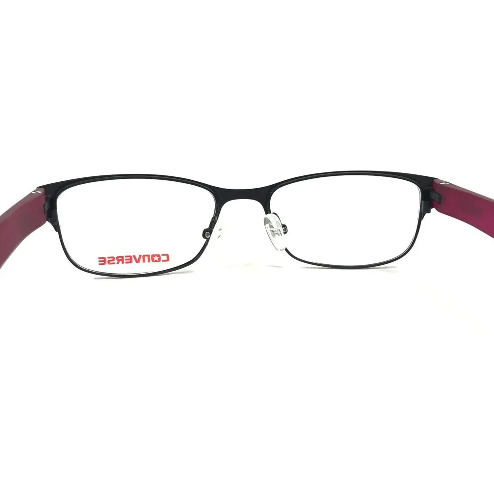 Converse Kids Eyeglasses Frames K016 BLACK Purple Rectangular Full Rim 47-16-135